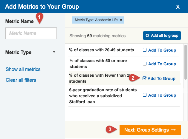 Create Metric Groups